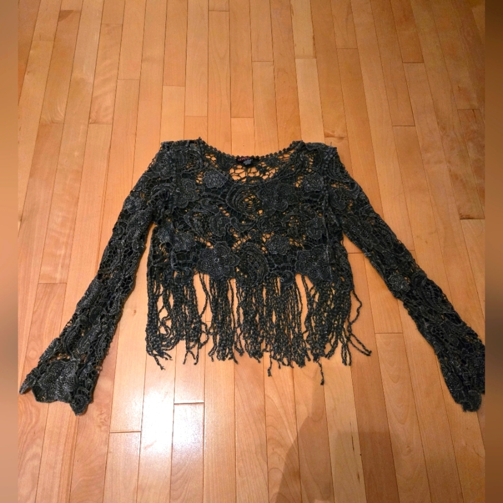 Elegant Green Crochet Sweater